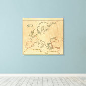Europa Kontur 2 Leinwanddruck (Insitu (Holzboden))