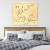 Europa Kontur 2 Leinwanddruck (Insitu (Schlafzimmer))