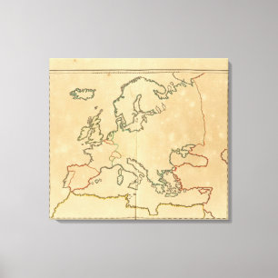 Europa-Kontur 2 Leinwanddruck
