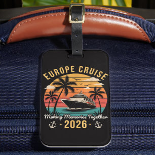 Europa-Kreuzfahrt-Truppe 2026 Familie passende Url Gepäckanhänger