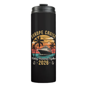 Europa-Kreuzfahrt-Truppe 2026 Familie passende Url Thermosbecher