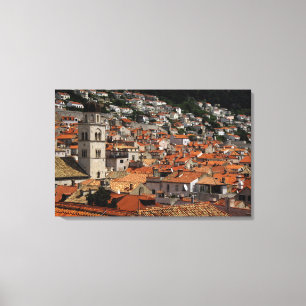 Europa, Kroatien. Mittelalterliche Stadtmauer von Leinwanddruck