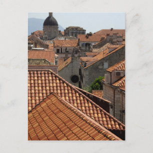 Europa, Kroatien. Mittelalterliche Stadtmauer von Postkarte