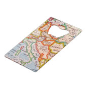 Europa-Landkarte der Länder Staaten Geldbeutel Flaschenöffner (Vorderseite Schrägansicht)