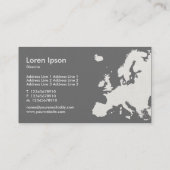 EUROPA - Leinwand Stilvoll Visitenkarte (Rückseite)