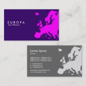 EUROPA Magenta - Dunkle Violette Visitenkarte (Vorne/Hinten)