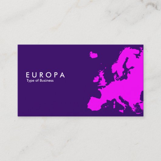 EUROPA Magenta - Dunkle Violette Visitenkarte (Vorderseite)