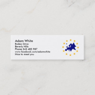 Europa Mini Visitenkarte