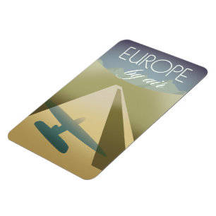 Europa mit dem Flugzeug Magnet