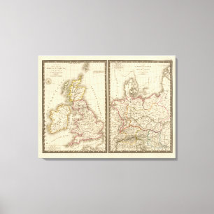 Europa Mittelengland Deutschland Leinwanddruck