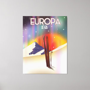 Europa - Mond des Jupiter Weltraum Kunst. Leinwanddruck