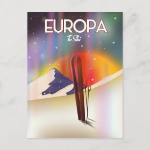 Europa - Mond des Jupiter Weltraum Kunst. Postkarte