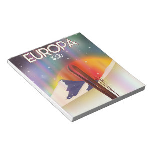 Europa - Mond des Jupiter Weltraumkunst. Notizblock