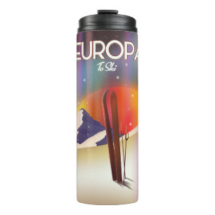 Europa Moon der Jupiter Weltraumkunst. Thermosbecher