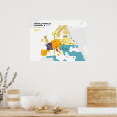 Europa nach Charles V., dem heiligen römischen Kai Poster (Küche)