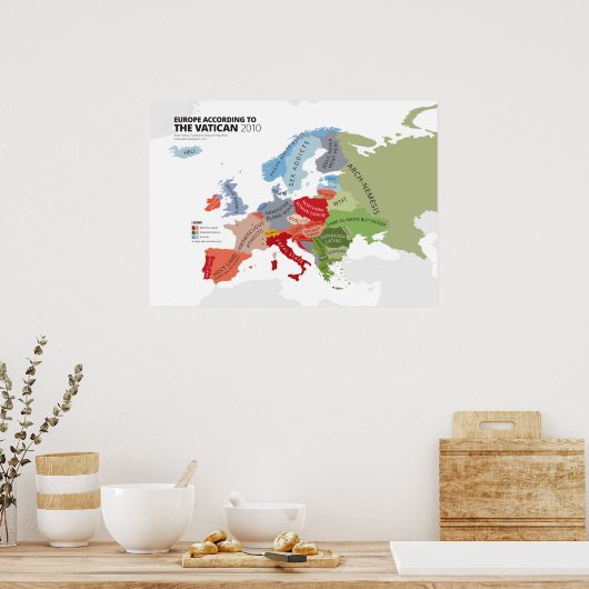 Europa nach dem Vatikan Poster (Küche)
