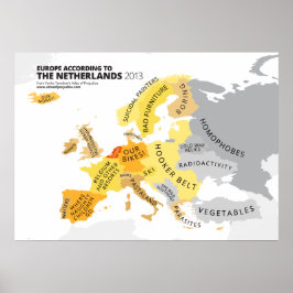 Europa nach den Niederlanden Poster