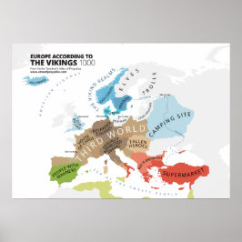 Europa nach den Wikings Poster