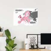 Europa nach Großbritannien Poster (Heimbüro)