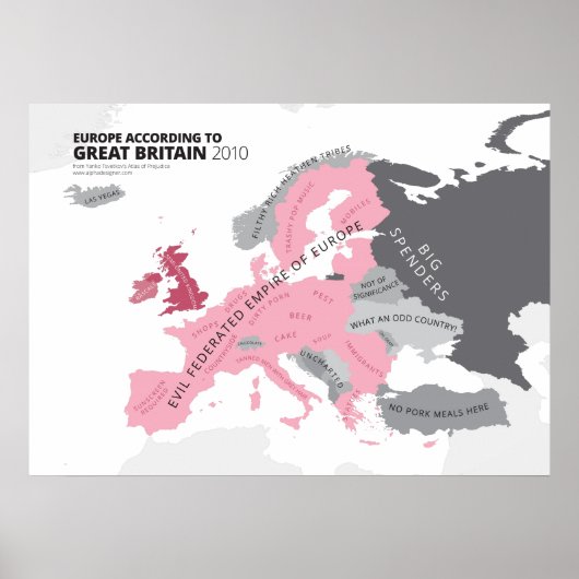 Europa nach Großbritannien Poster (Vorne)
