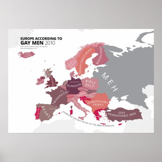 Europa nach homosexuellen Männern Poster (Vorne)