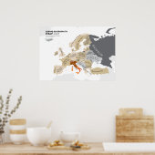 Europa nach Italien Poster (Küche)