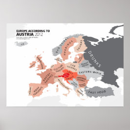 Europa nach Österreich Poster