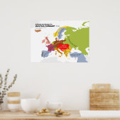 Europa nach Österreich-Ungarn Poster (Küche)