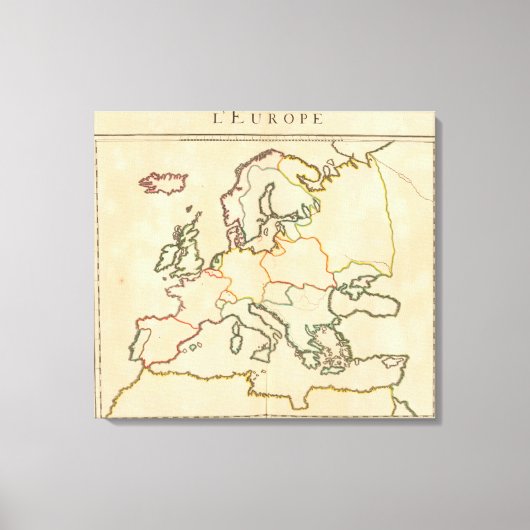 Europa nach Religion Leinwanddruck (Vorderseite)