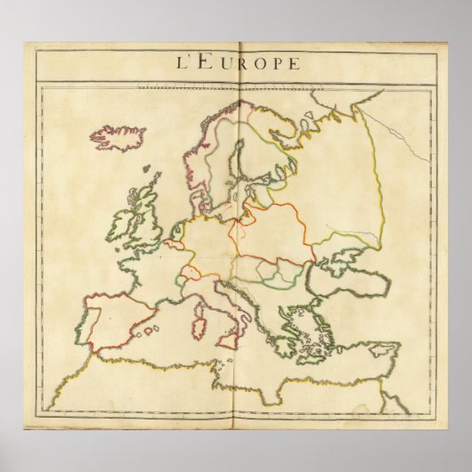 Europa nach Religion Poster (Vorne)