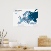Europa nach Russland Poster (Küche)