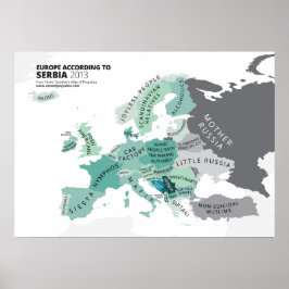 Europa nach Serbien Poster
