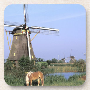 Europa, Niederlande, Zuid Holland, Kinderdijk. 2 Getränkeuntersetzer