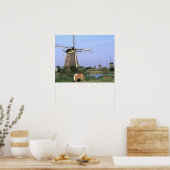 Europa, Niederlande, Zuid Holland, Kinderdijk. 2 Poster (Küche)
