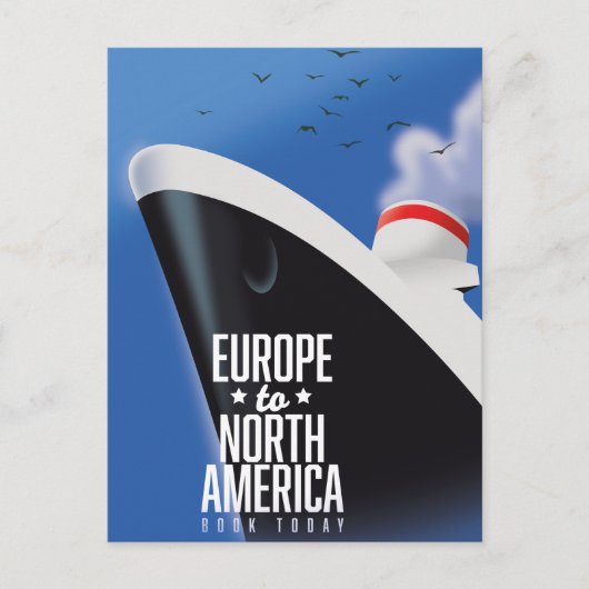 Europa - Nordamerika Kreuzfahrtschiff kommerziell Postkarte (Vorderseite)