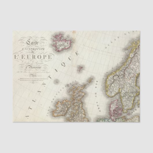 Europa Nordwest Seidenpapier (Vorderseite)