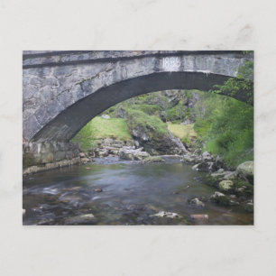 Europa, Norwegen. Steinbrücke auf dem Weg nach Ber Postkarte