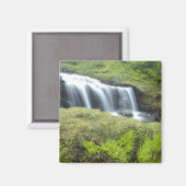 Europa, Norwegen. Wasserfall. Magnet (Vorderseite/Rückseite)
