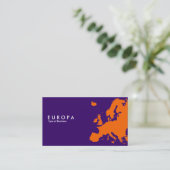 EUROPA Orange - Dunkle Violette Visitenkarte (Stehend Vorderseite)