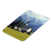 Europa, Österreich, Gosau. Der Turm der Kirche Magnet (Linke Seite)