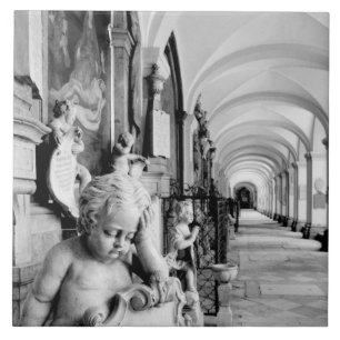 Europa, Österreich, Salzburg. Cherub und Denkmal 2 Fliese