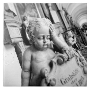 Europa, Österreich, Salzburg. Cherub und Denkmal 3 Fliese