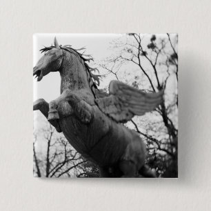 Europa, Österreich, Salzburg. Pferdestatue Button