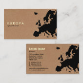 EUROPA - Pappe Visitenkarte (Vorne/Hinten)