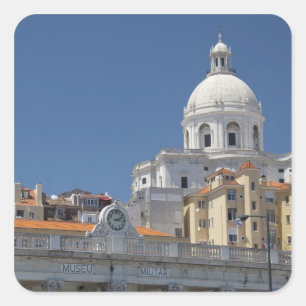 Europa, Portugal, Lissabon (auch Lisboa). Militär Quadratischer Aufkleber