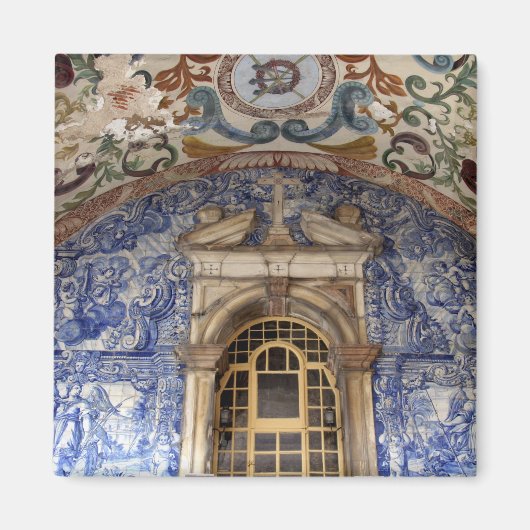 Europa, Portugal, Obidos. Farbenfrohe Architektur Magnet (Vorne)