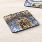 Europa, Portugal, Obidos. Farbenfrohe Architektur Untersetzer (Linke Seite)