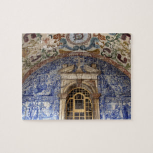 Europa, Portugal, Obidos. Farbige Architektur Puzzle