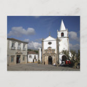 Europa, Portugal, Obidos. Kirche Santa Maria delle Postkarte (Vorderseite)