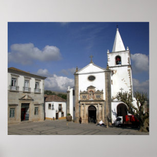 Europa, Portugal, Obidos. Kirche Santa Maria Poster